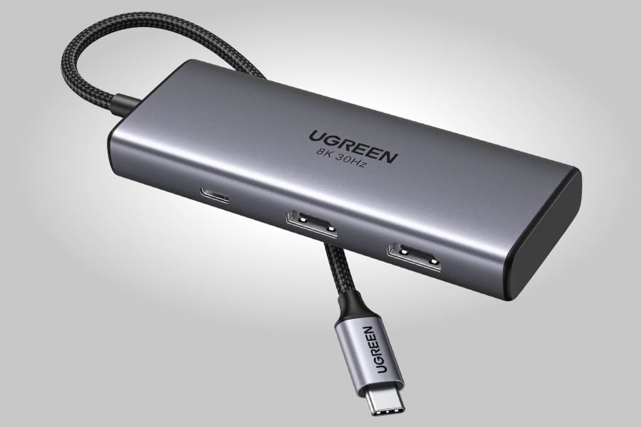 Hub Ugreen Revodok 6 em 1 da cor cinza